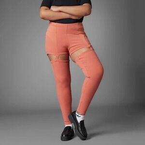 adidas Original NWT 3X‎ Leggings Shorts Ribbed 2 in 1 Athleisure Activewear Gym